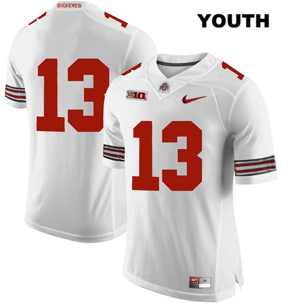 Ohio State Buckeyes Youth Tyreke Johnson #13 White Authentic Nike No Name College NCAA Stitched Football Jersey NA19Y67ZS
